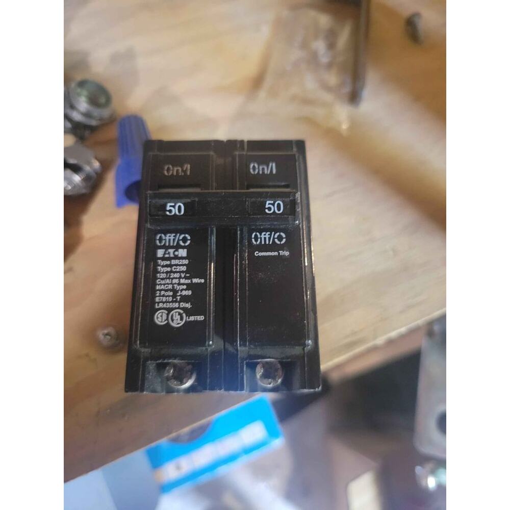 Eaton type 2 pole 50A breaker